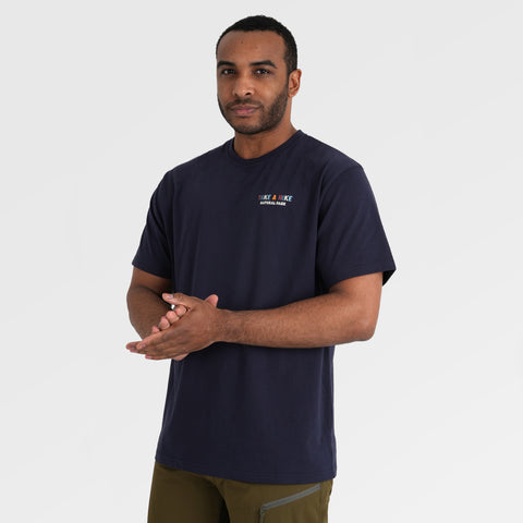 Mens Hike Galatea Relaxed Tee (Maritime Blue) §M;183cm