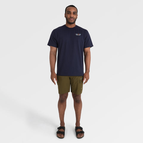 Mens Hike Galatea Relaxed Tee (Maritime Blue) §M;183cm