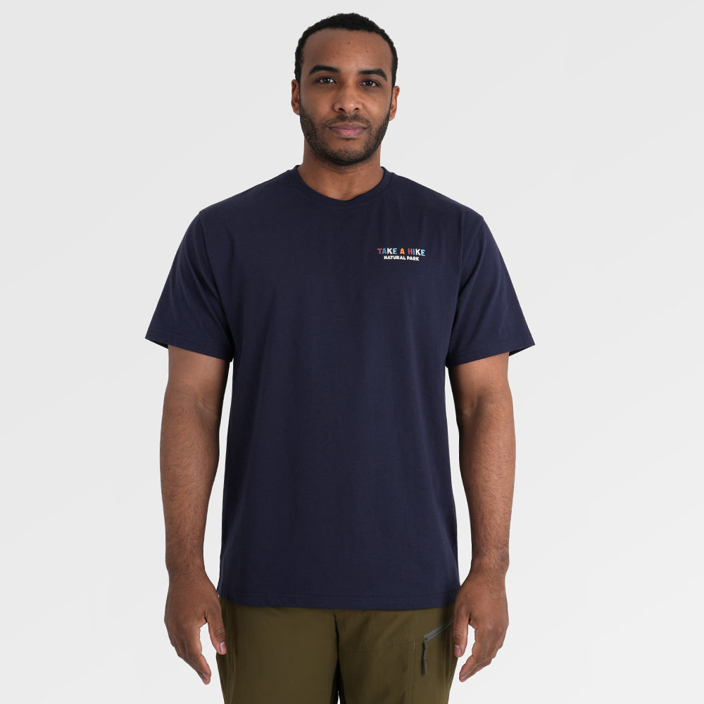 Mens Hike Galatea Relaxed Tee (Maritime Blue) §M;183cm