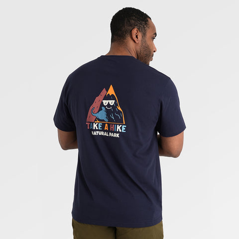 Mens Hike Galatea Relaxed Tee (Maritime Blue) §M;183cm