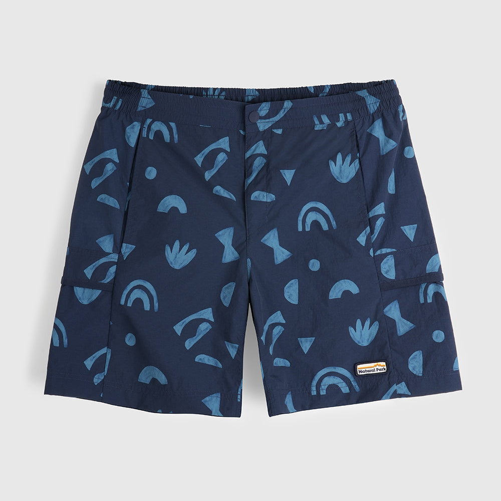 Mens Gator Quick Dry Shorts (Wild Fragments/Maritime Blue) #contain