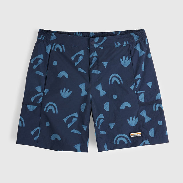 Mens Gator Quick Dry Shorts (Wild Fragments/Maritime Blue) #contain