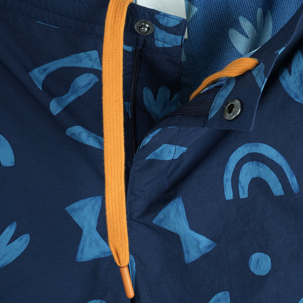 Mens Gator Quick Dry Shorts (Wild Fragments/Maritime Blue)