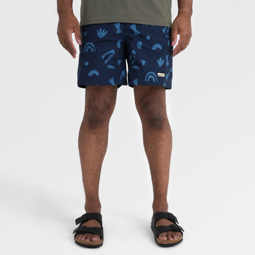 Mens Gator Quick Dry Shorts (Wild Fragments/Maritime Blue) ‡M;183cm