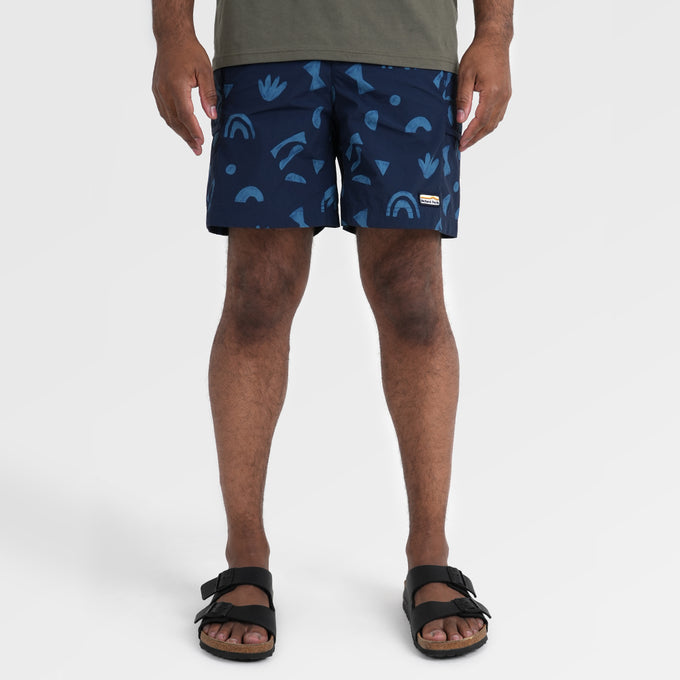 Mens Gator Quick Dry Shorts (Wild Fragments/Maritime Blue) ‡M;183cm