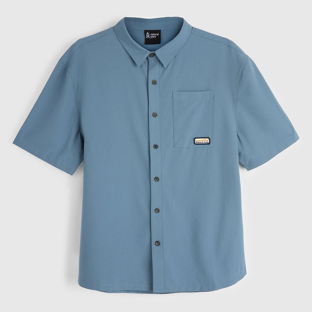 Mens Greenstone Lightweight Short Sleeve Shirt (Blue Fusion) #contain