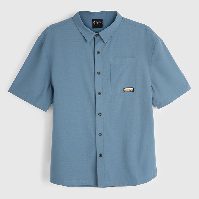 Mens Greenstone Lightweight Short Sleeve Shirt (Blue Fusion) #contain