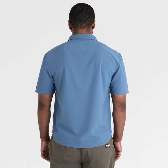 Mens Greenstone Lightweight Short Sleeve Shirt (Blue Fusion) ‡M;183cm