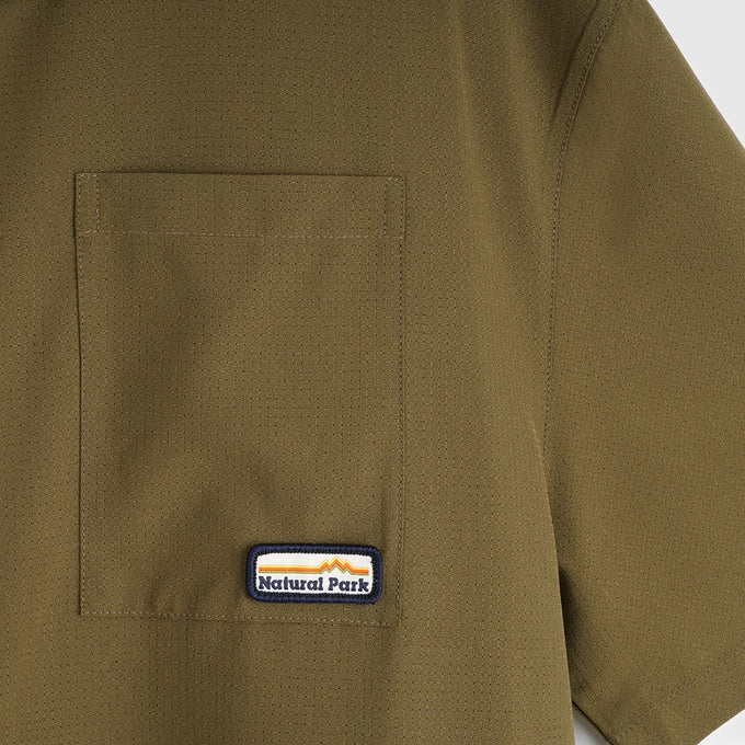 Mens Greenstone Lightweight Short Sleeve Shirt (Dark Olive)