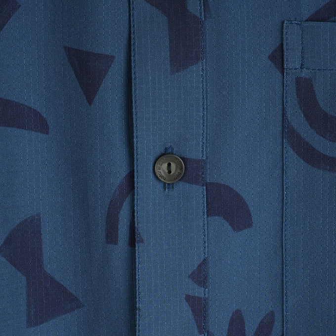 Mens Greenstone Lightweight Short Sleeve Shirt (Wild Fragments/Moonlit Ocean)