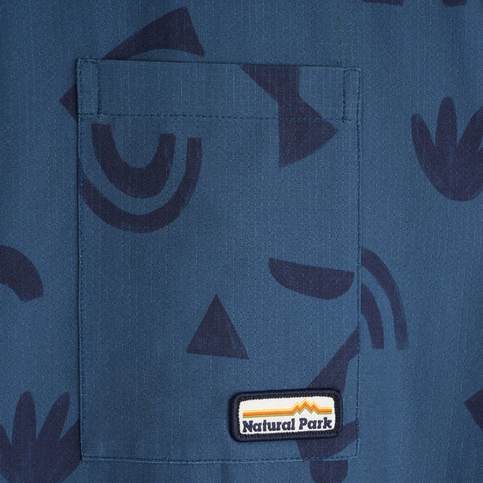 Mens Greenstone Lightweight Short Sleeve Shirt (Wild Fragments/Moonlit Ocean)