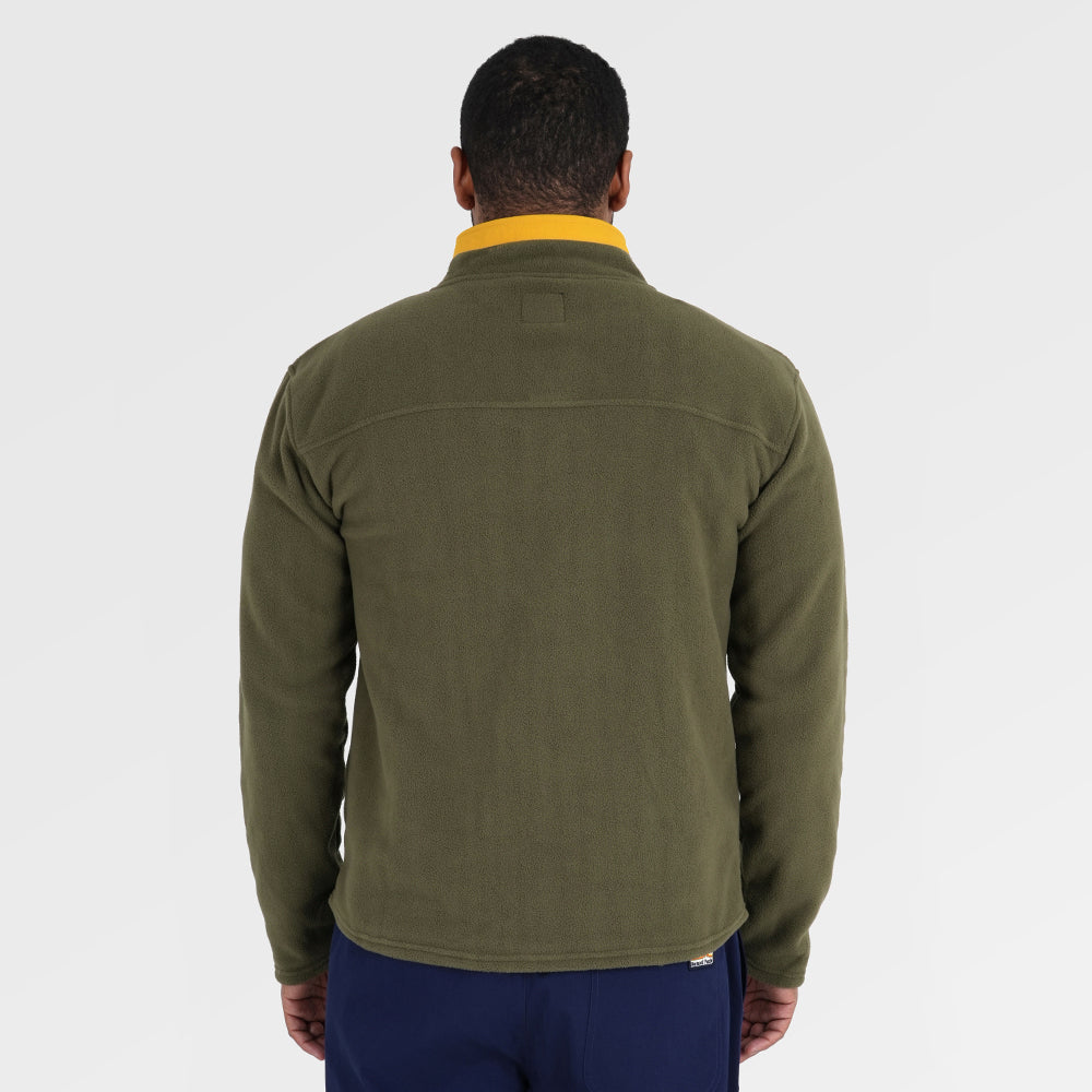 Mens Grinnell Snap Pullover Fleece (Kalamata/Gold Fusion) §M;183cm