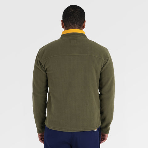 Mens Grinnell Snap Pullover Fleece (Kalamata/Gold Fusion) §M;183cm