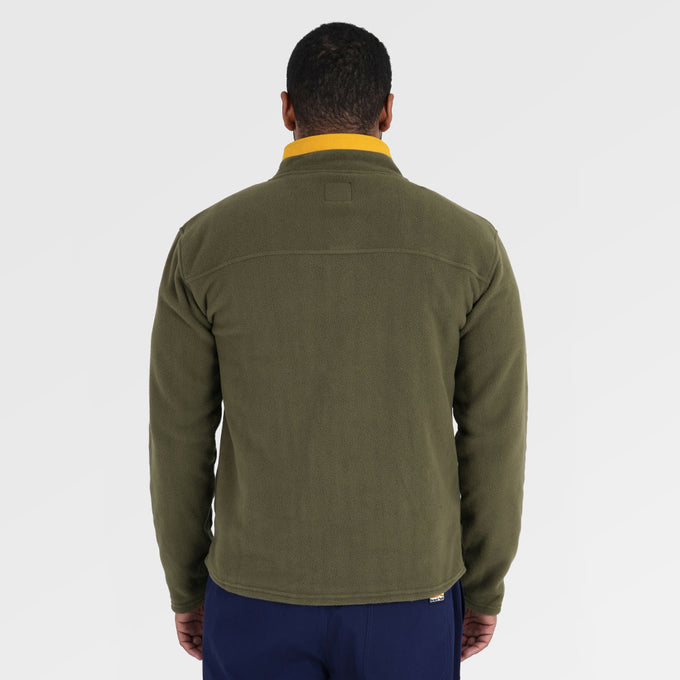Mens Grinnell Snap Pullover Fleece (Kalamata/Gold Fusion) §M;183cm