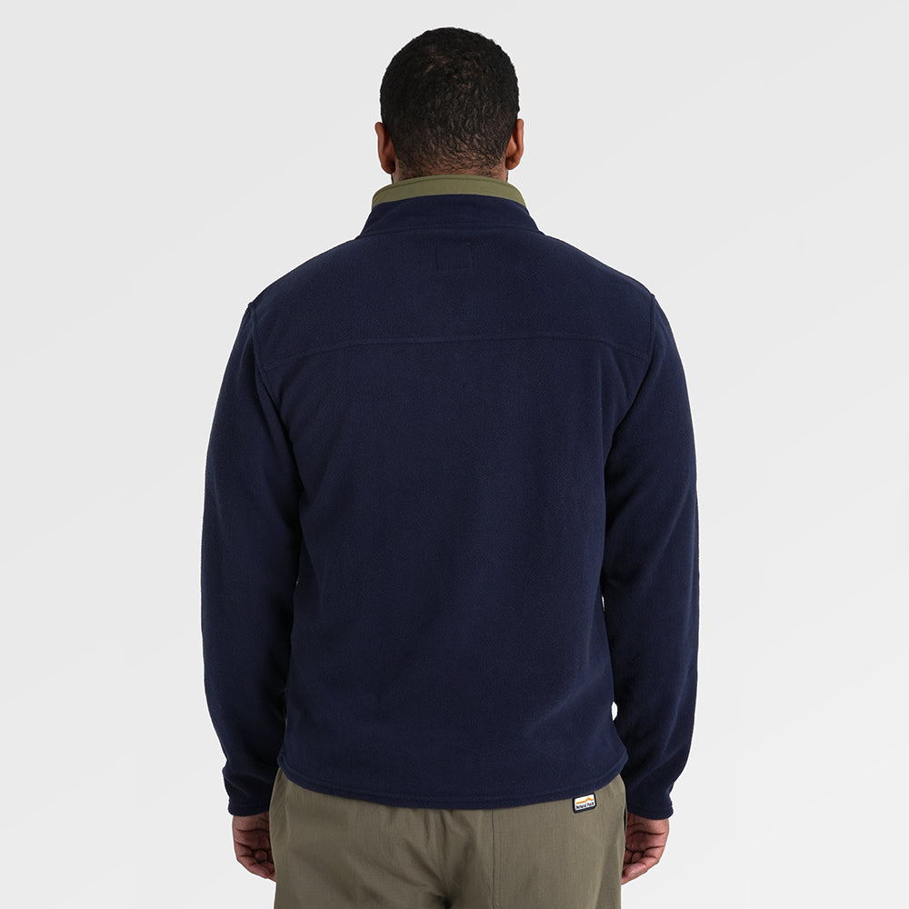 Mens Grinnell Snap Pullover Fleece (Maritime Blue/Kalamata) §M;183cm