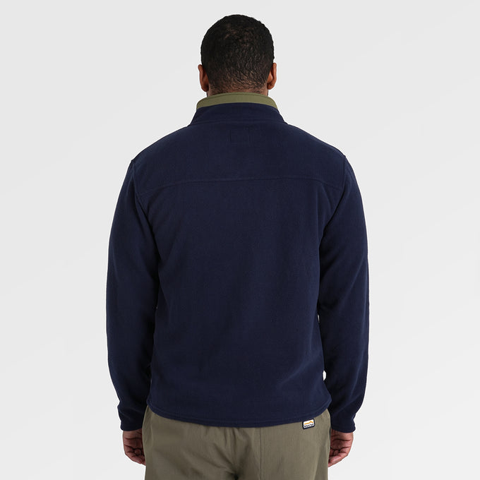 Mens Grinnell Snap Pullover Fleece (Maritime Blue/Kalamata) §M;183cm