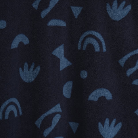 Mens Grinnell Snap Pullover Fleece (Wild Fragments/Maritime Blue)