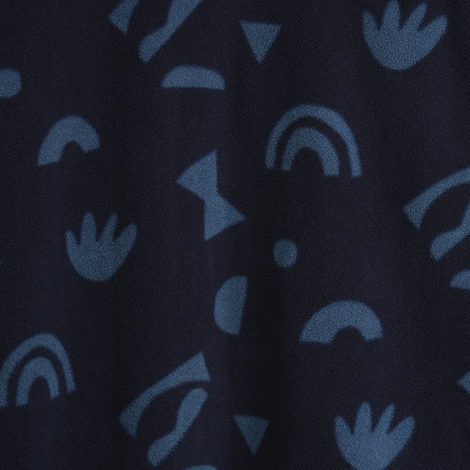 Mens Grinnell Snap Pullover Fleece (Wild Fragments/Maritime Blue)