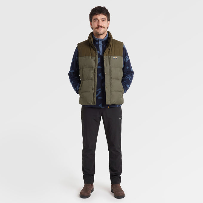 Mens Hedgson Down Puffer Gilet (Kalamata/Dark Olive) ✦AI