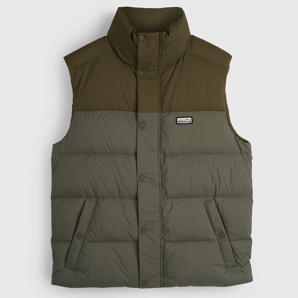 Mens Hedgson Down Puffer Gilet (Kalamata/Dark Olive) #contain