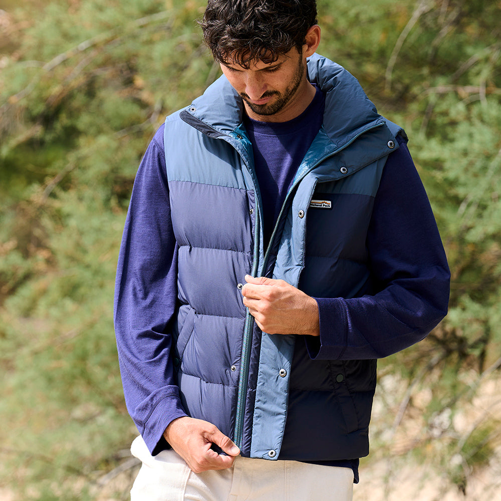Mens Hedgson Down Puffer Gilet (Navy/Orion Blue) §M;191cm