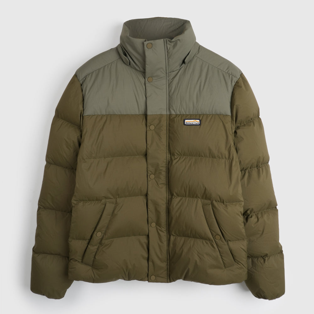 Mens Hedgson Down Puffer Jacket (Dark Olive/Kalamata) #contain