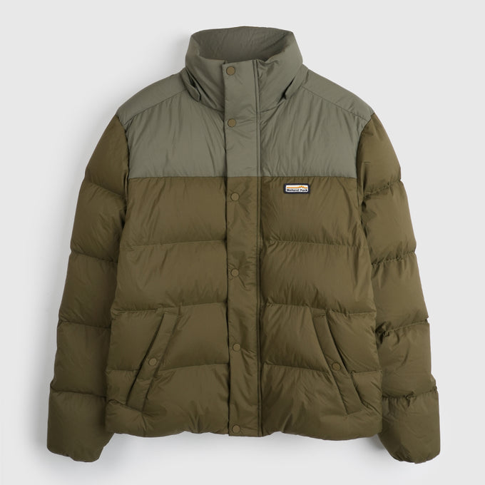 Mens Hedgson Down Puffer Jacket (Dark Olive/Kalamata) #contain