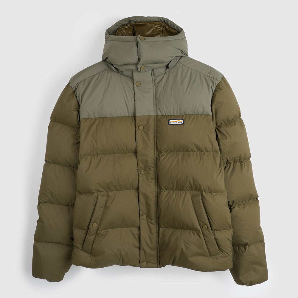 Mens Hedgson Down Puffer Jacket (Dark Olive/Kalamata) #contain