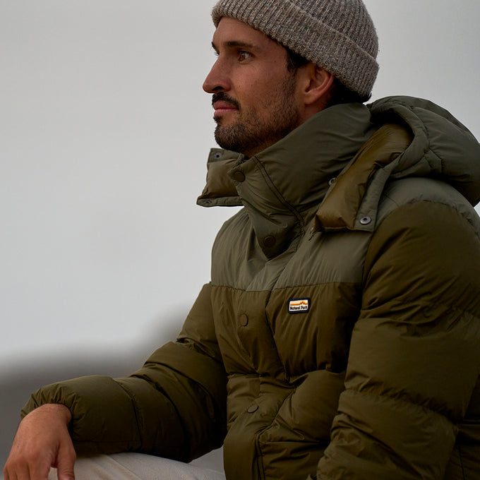 Mens Hedgson Down Puffer Jacket (Dark Olive/Kalamata) §M;191cm
