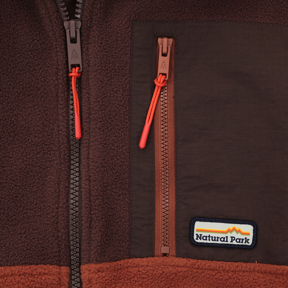 Mens Hurston Full Zip Fleece (Cordovan/Sequoia)