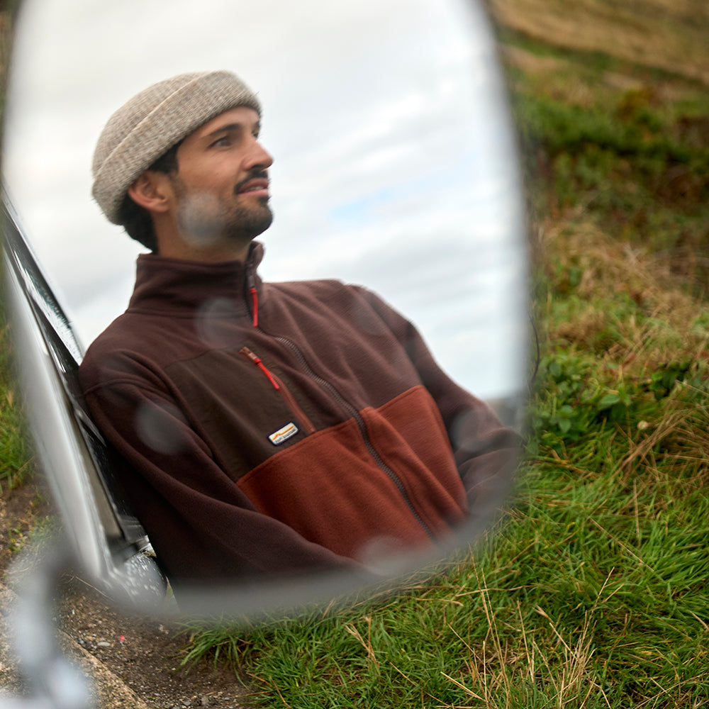 Mens Hurston Full Zip Fleece (Cordovan/Sequoia) §M;191cm