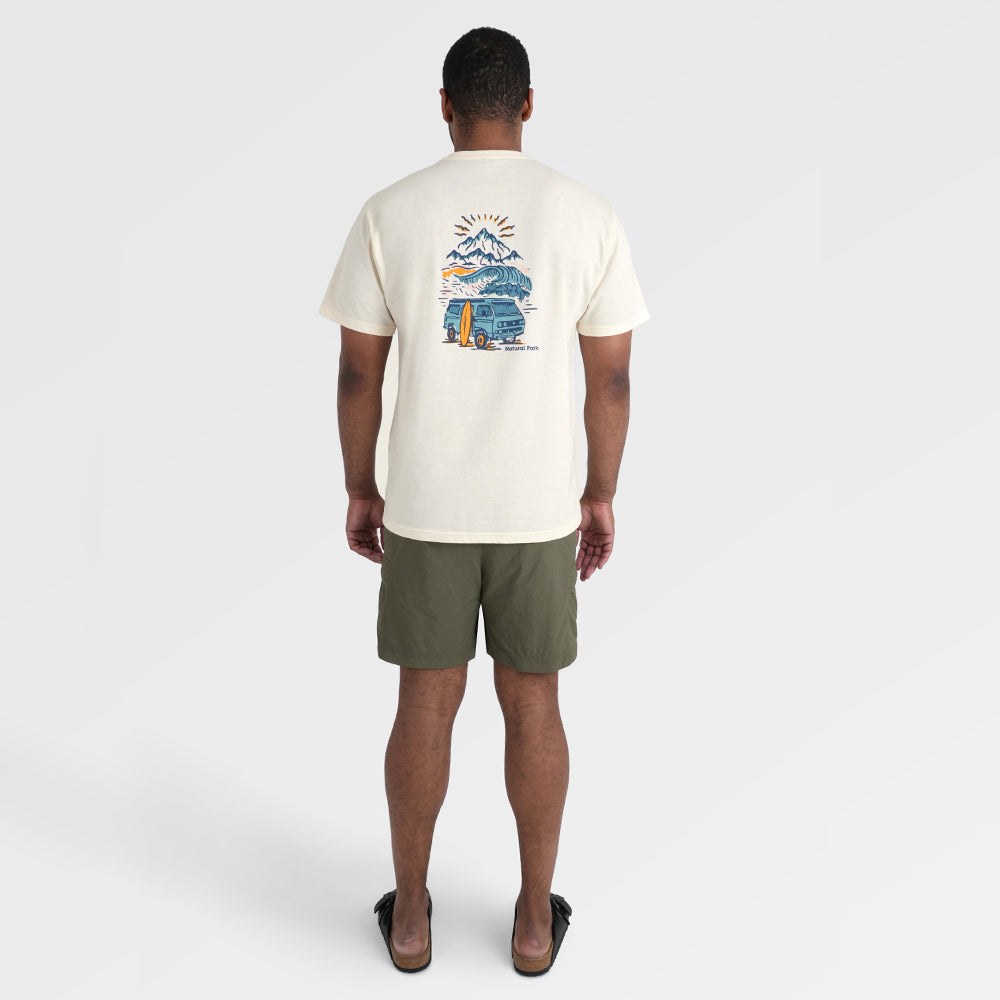 Mens Van Life Galatea Relaxed Tee (Antique White) §M;183cm