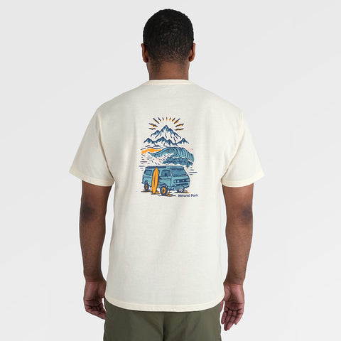 Mens Van Life Galatea Relaxed Tee (Antique White) §M;183cm