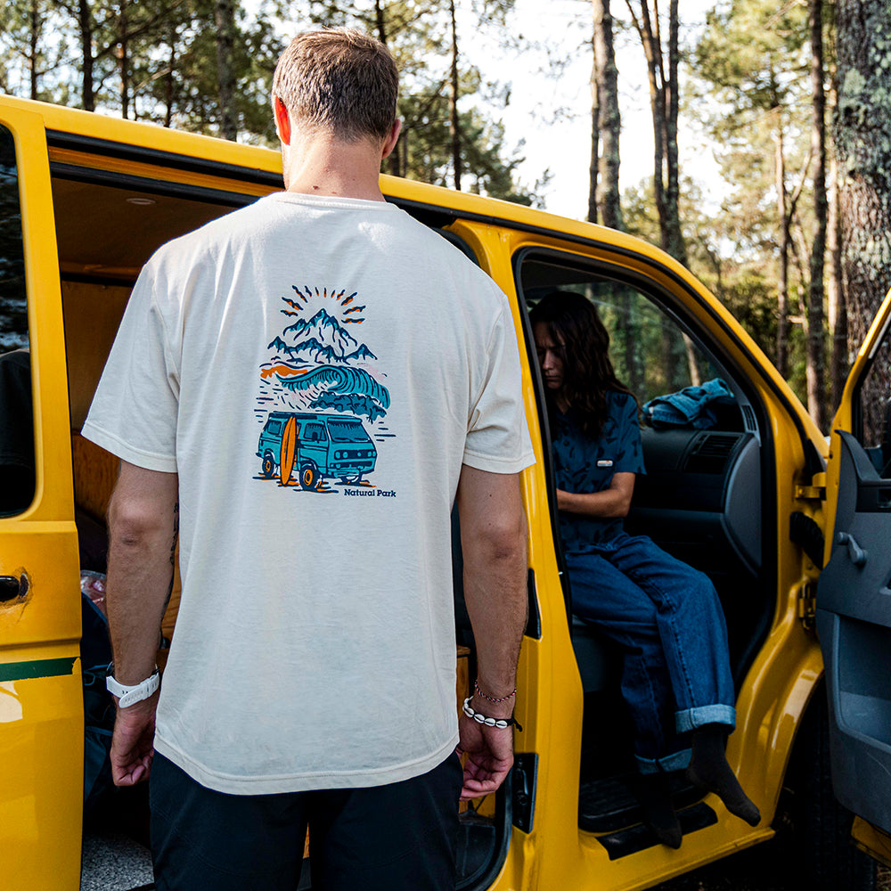 Mens Van Life Galatea Relaxed Tee (Antique White) ‡M;189cm