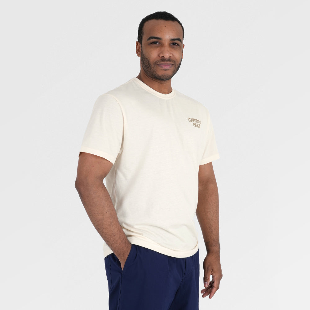 Mens Wild Camp Galatea Relaxed Tee (Antique White) §M;183cm