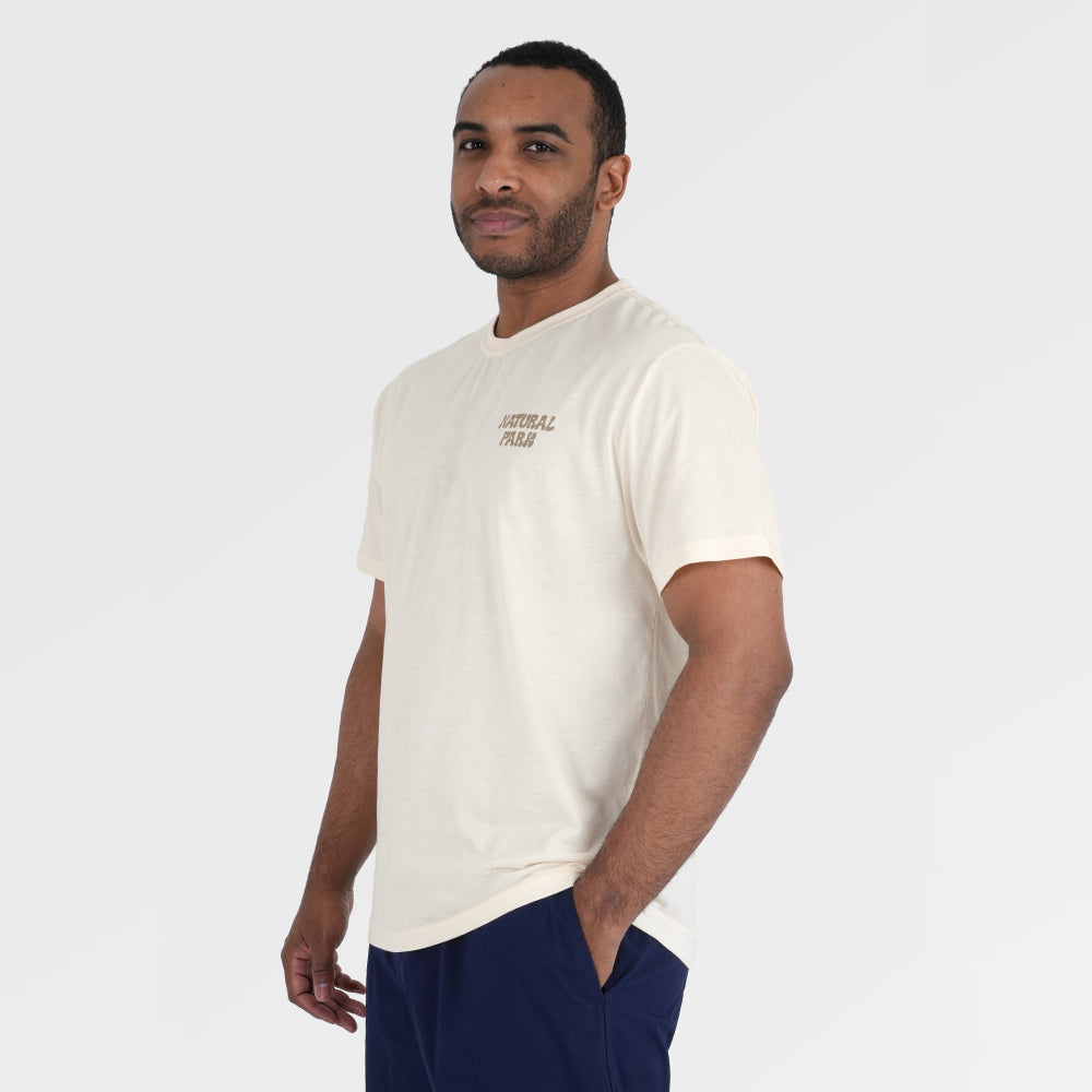 Mens Wild Camp Galatea Relaxed Tee (Antique White) §M;183cm
