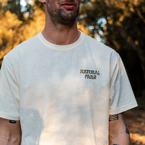 Mens Wild Camp Galatea Relaxed Tee (Antique White) ‡M;189cm