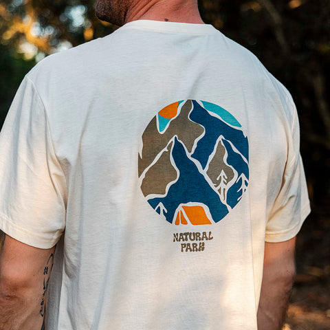 Mens Wild Camp Galatea Relaxed Tee (Antique White) ‡M;189cm