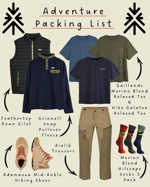 Adventure packing list