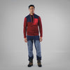Mens Arcas Half Zip Knitted Fleece Pullover (Syrah)