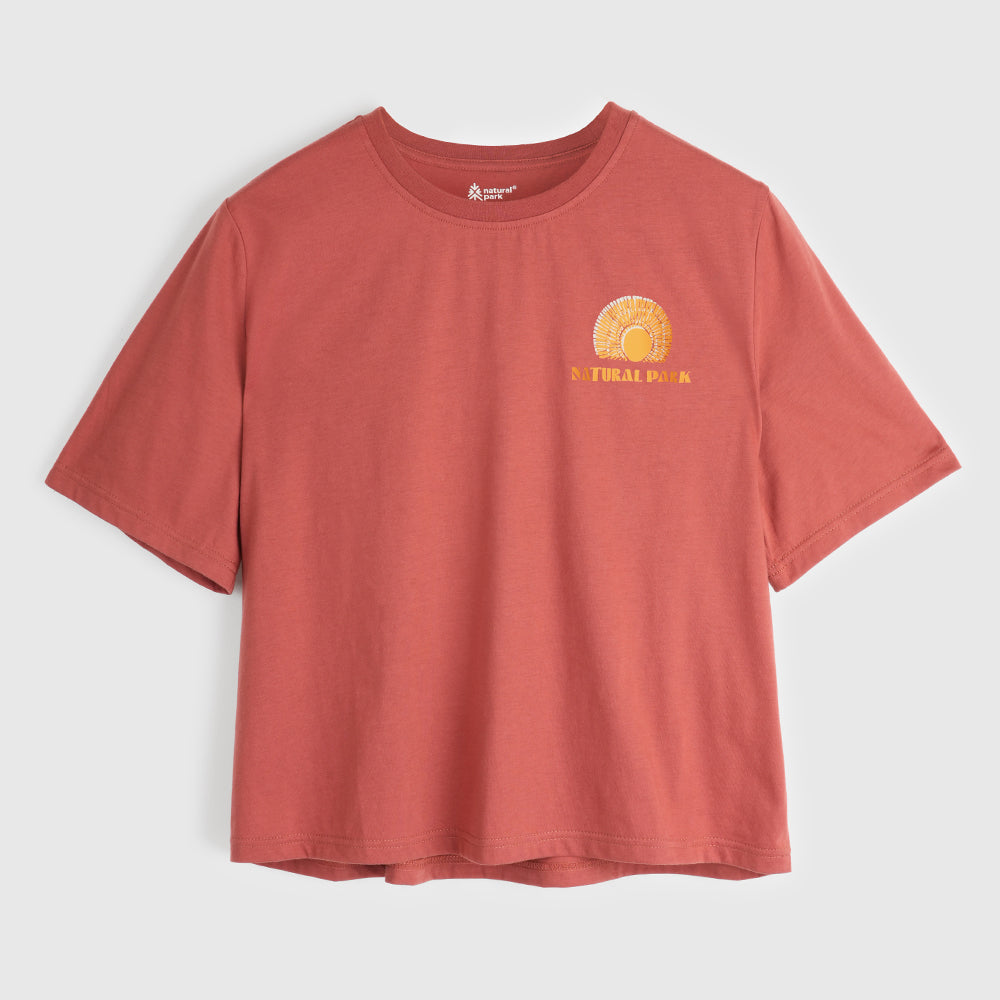 Womens Adventure Galatea Relaxed Tee (Etruscan Red) #contain