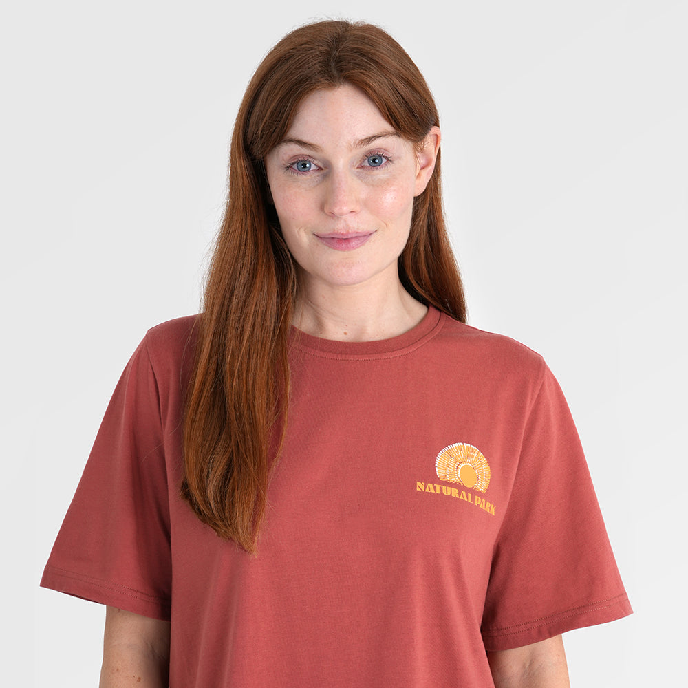Womens Adventure Galatea Relaxed Tee (Etruscan Red) §S;173cm