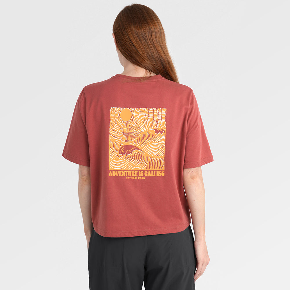 Womens Adventure Galatea Relaxed Tee (Etruscan Red) §S;173cm