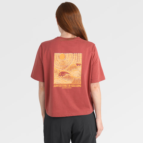 Womens Adventure Galatea Relaxed Tee (Etruscan Red) §S;173cm