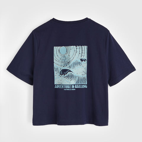Womens Adventure Galatea Relaxed Tee (Maritime Blue) #contain