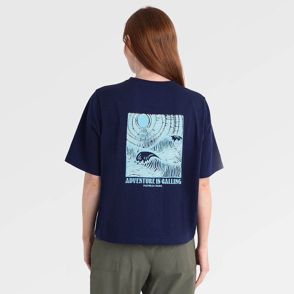 Womens Adventure Galatea Relaxed Tee (Maritime Blue) §S;173cm