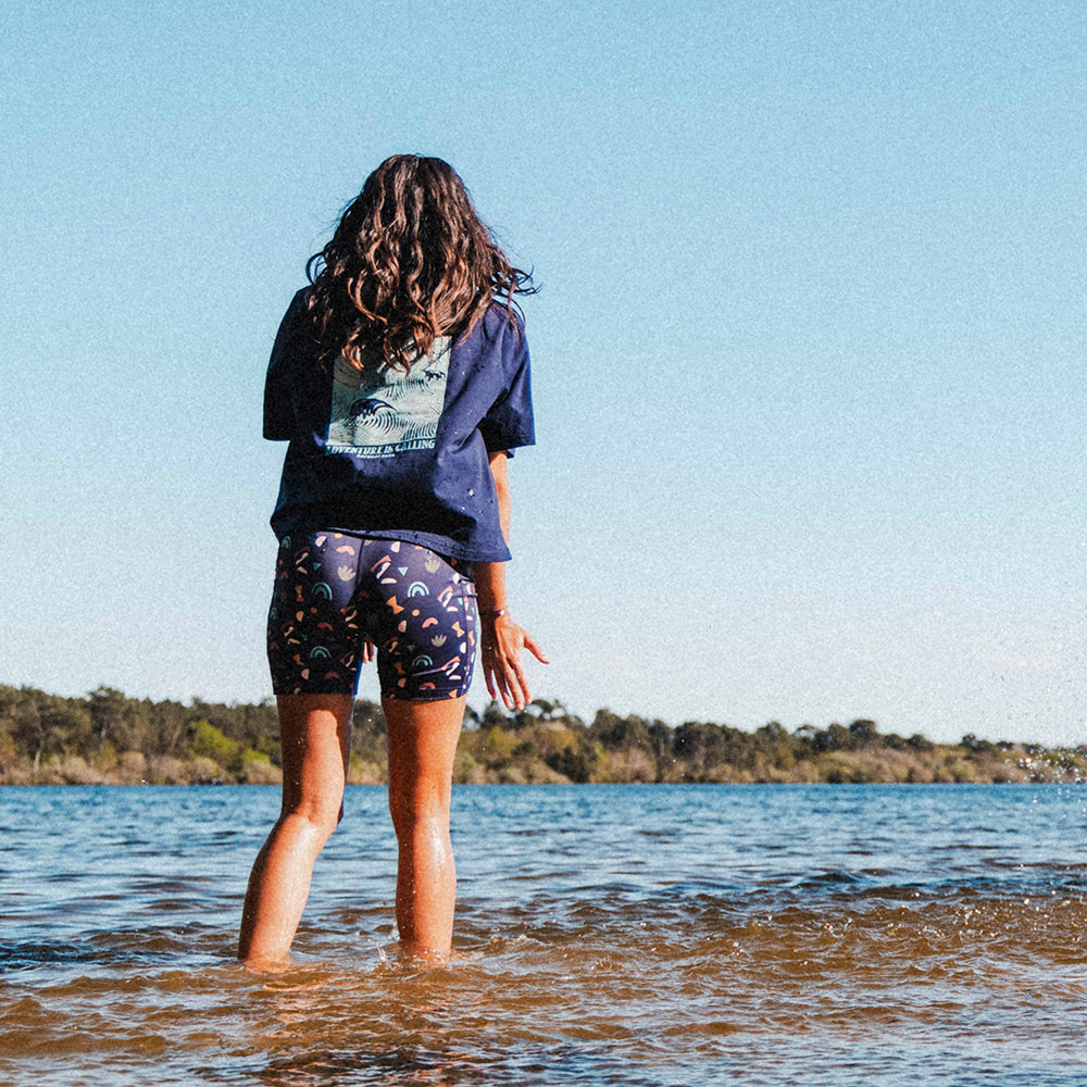 Womens Adventure Galatea Relaxed Tee (Maritime Blue) ‡S;160cm