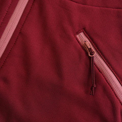 Womens Alsek Fleece Jacket (Cabernet)