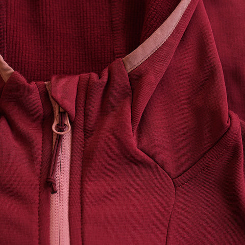 Womens Alsek Fleece Jacket (Cabernet)