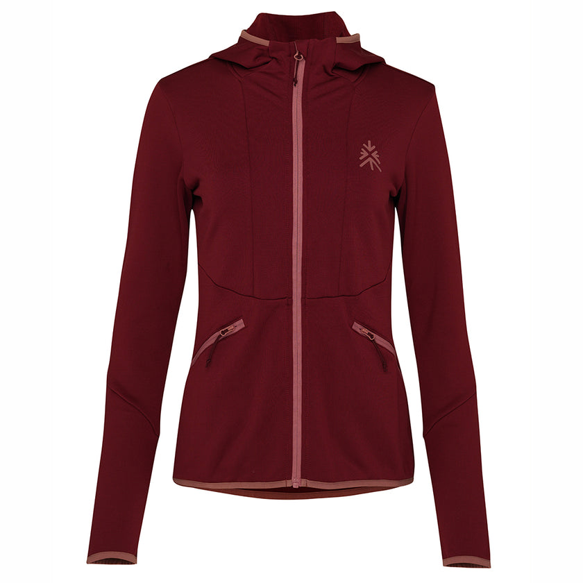 Womens Alsek Fleece Jacket (Cabernet) #contain